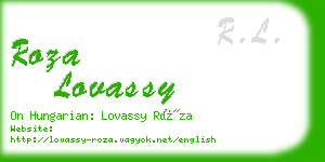 roza lovassy business card